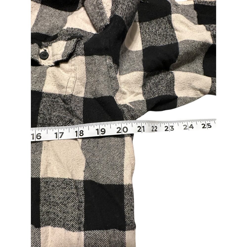 Burnside Black And White Flannel Button Down Men'… - image 5